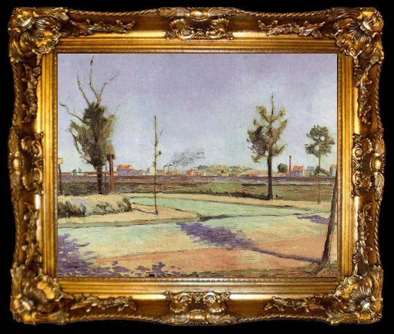 framed  Paul Signac The Road to Gennevilliers, ta009-2